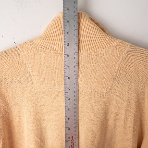 Tommy Bahama Yellow 1/4 Zip Long Sleeve Cotton Sweater Large - Picture 7 of 8